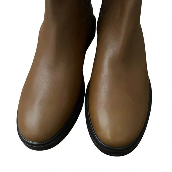 Madewell Drumgold Boot Cognac Sepia Brown Leather Tall Boots US 10 - Picture 9 of 10